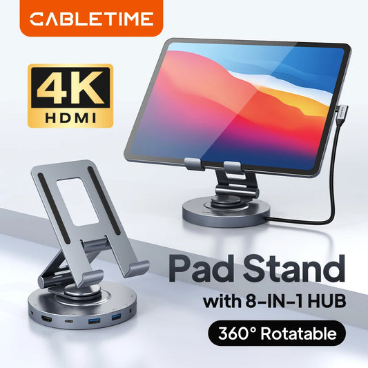 8-in-1 USB C Hub Stand for iPad