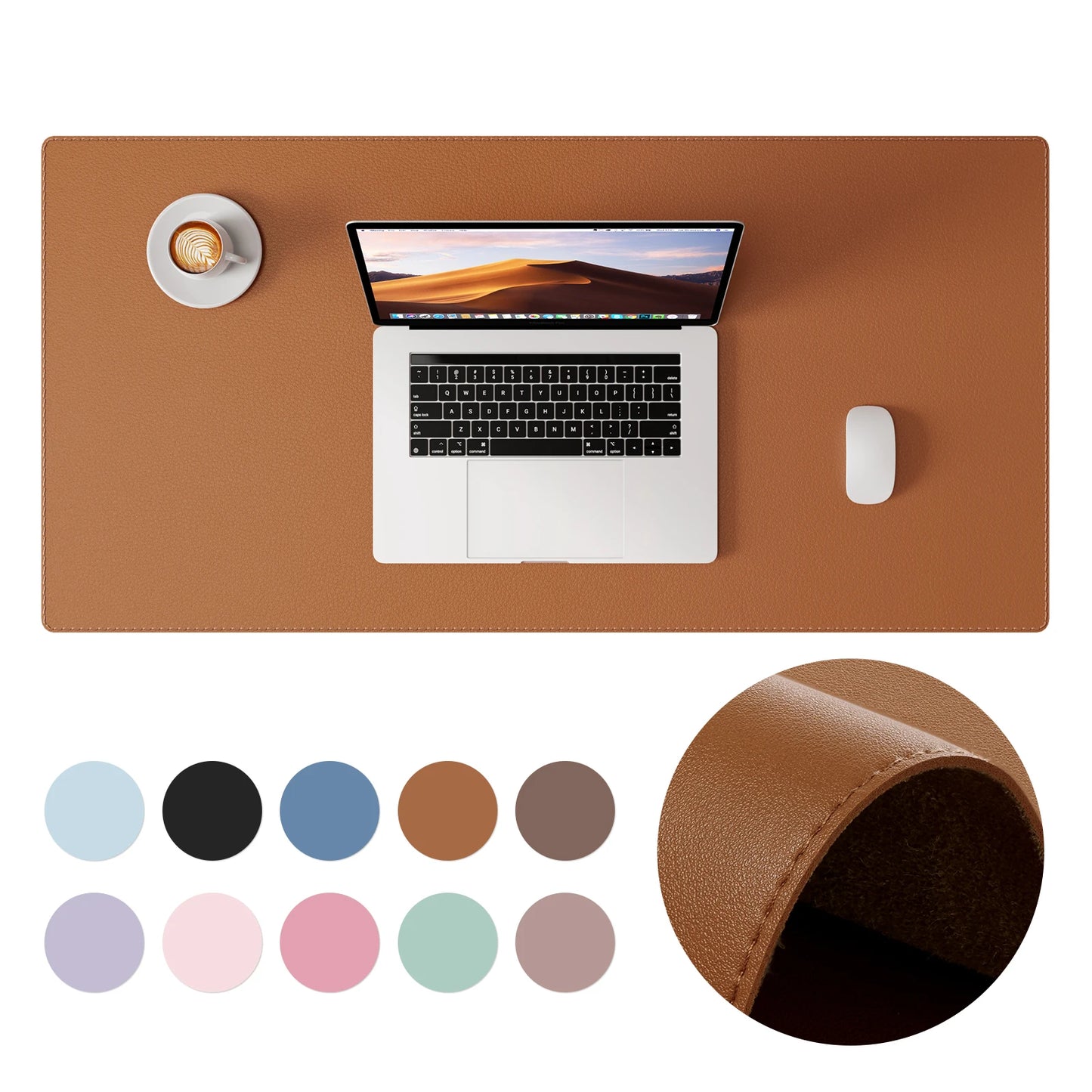 PU Leather Desk Pad & Mouse Mat
