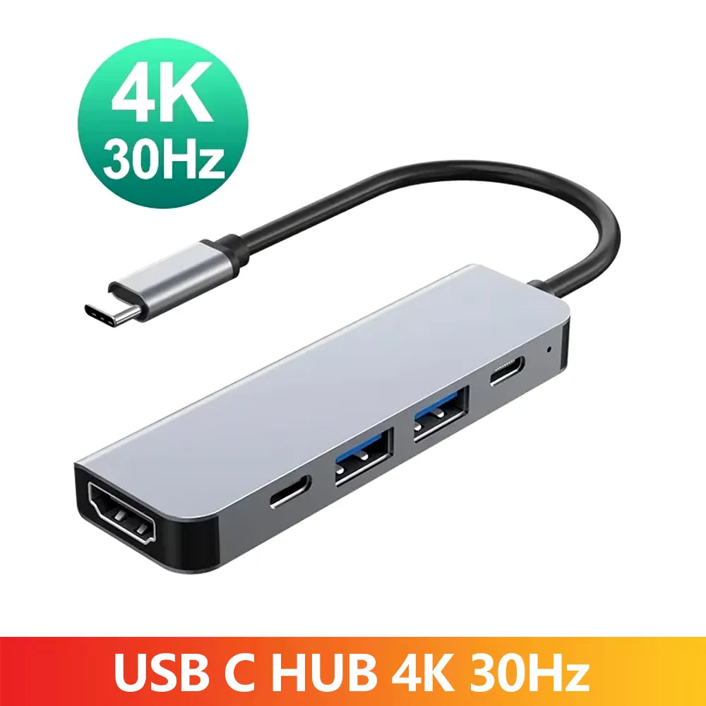 USB C Hub 3/4/5-in-1 Adapter