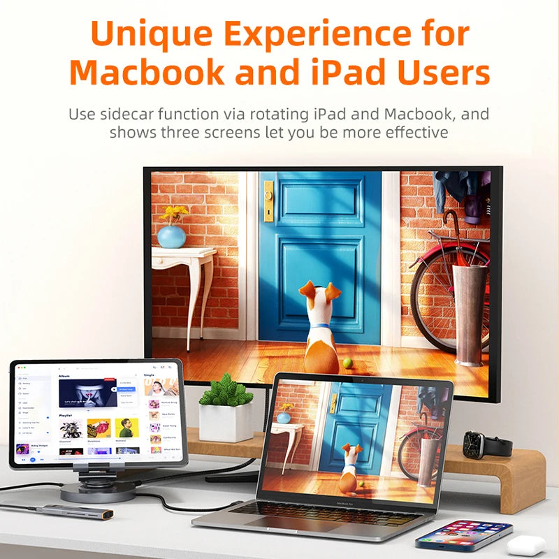 8-in-1 USB C Hub Stand for iPad
