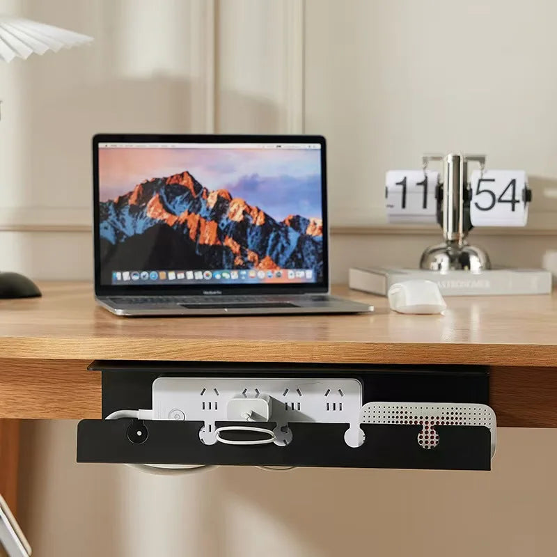Clamp-On Under-Desk Cable Tray
